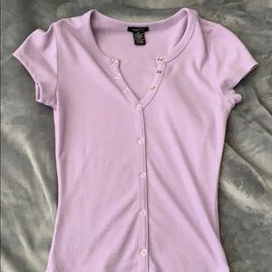 cute purple tight fitting shirt